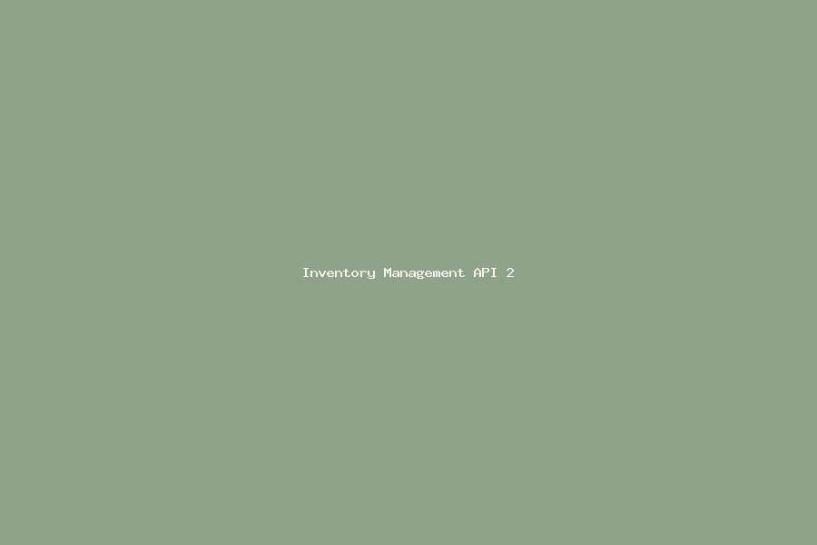 Inventory Management API screenshot 2