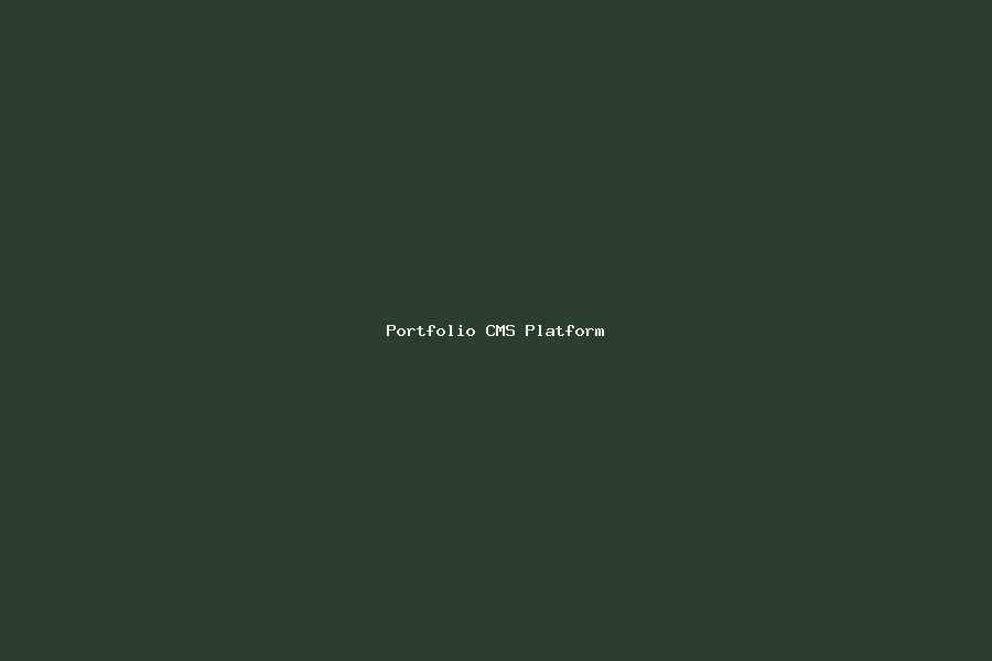 Portfolio CMS Platform