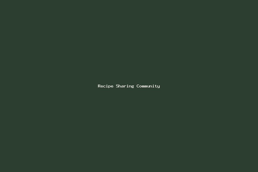 Recipe Sharing Community